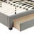 Upholstered Bed with Drawer in Gray-1711193320