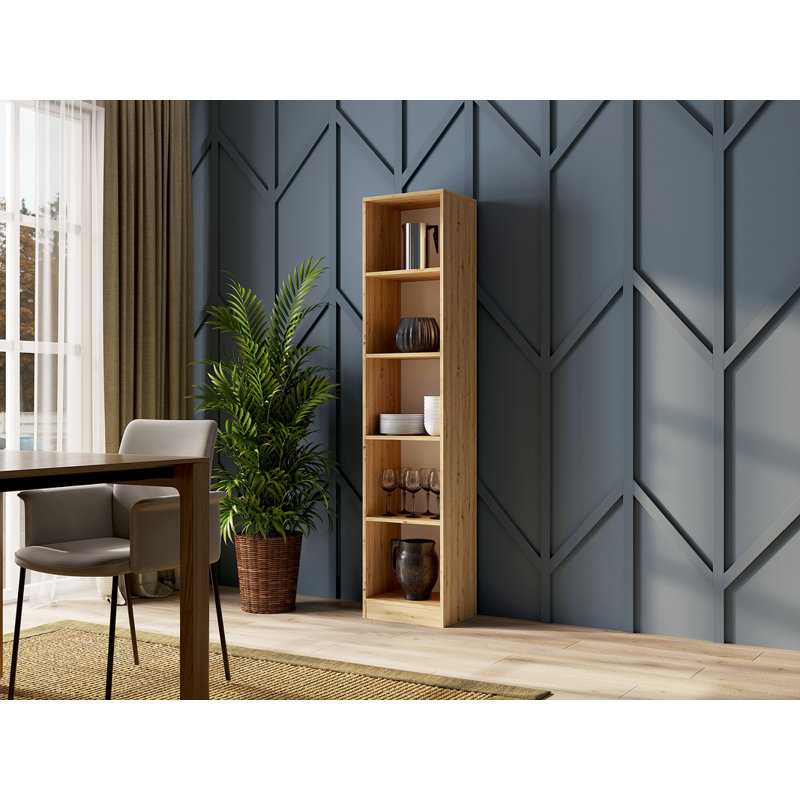Paridhi Solid Wood Bookcase, (5 Shelves) 71.65"H x 15.75"W x 11.81"D