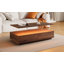 Table basse rectangulaire à 2 tiroirs à DEL avec 47,2 po de hauteur seulement, sans chaises.-126106288