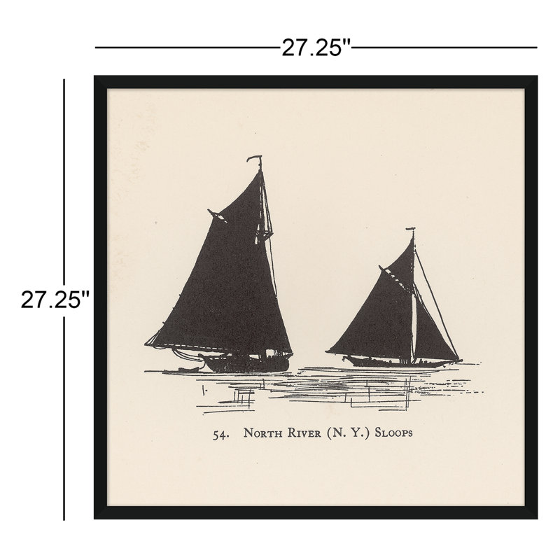 North River Sloops Sailboats Giclee Print