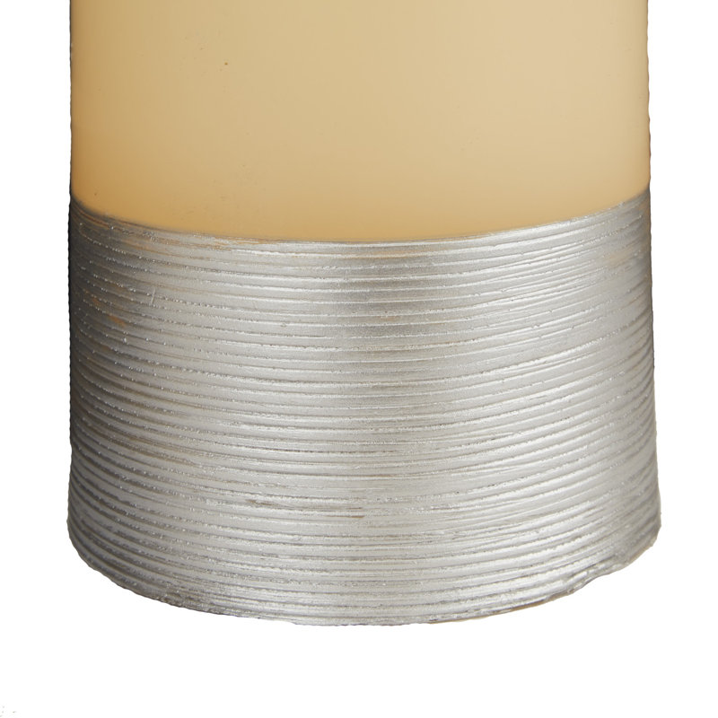 Ensemble de bougies sans flamme Alzena, Argent, H 6 po x l 3 po x P 3 po