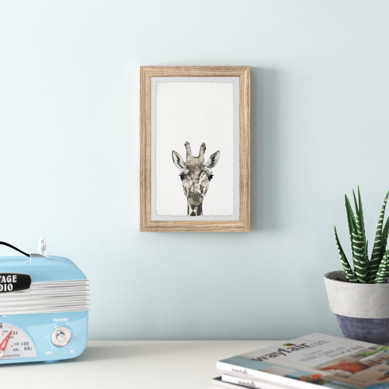 «Cheeky Giraffe IV», reproduction encadrée, H 12 po x l 8 po x P 1,5 po