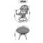 Ensemble de salle à manger 5 pièces en fonte d'aluminium toutes saisons comprenant 4 chaises pivotantes et une table ronde de 39,37 po