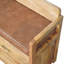 Banc de rangement avec siège en cuir brun Oakish