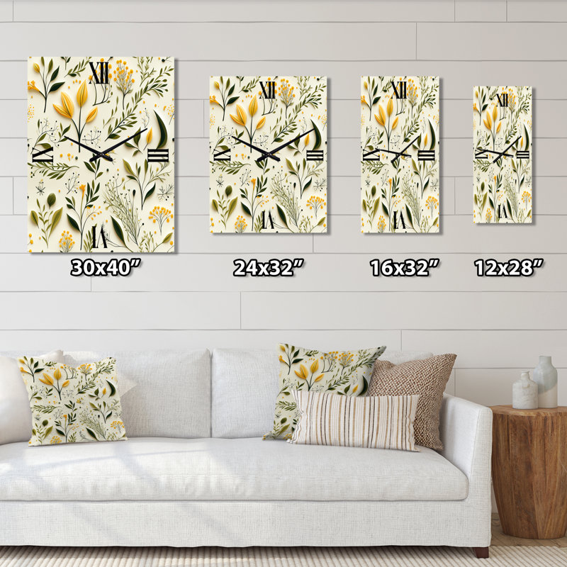 Janetzy - Horloge murale florale, Grand