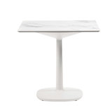 Multiplo Square Stone Pedestal Dining Table