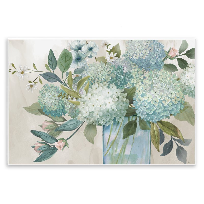 Hydrangeas Galore Flowers, plaque murale, design par Nan, H 10 po x l 15 po