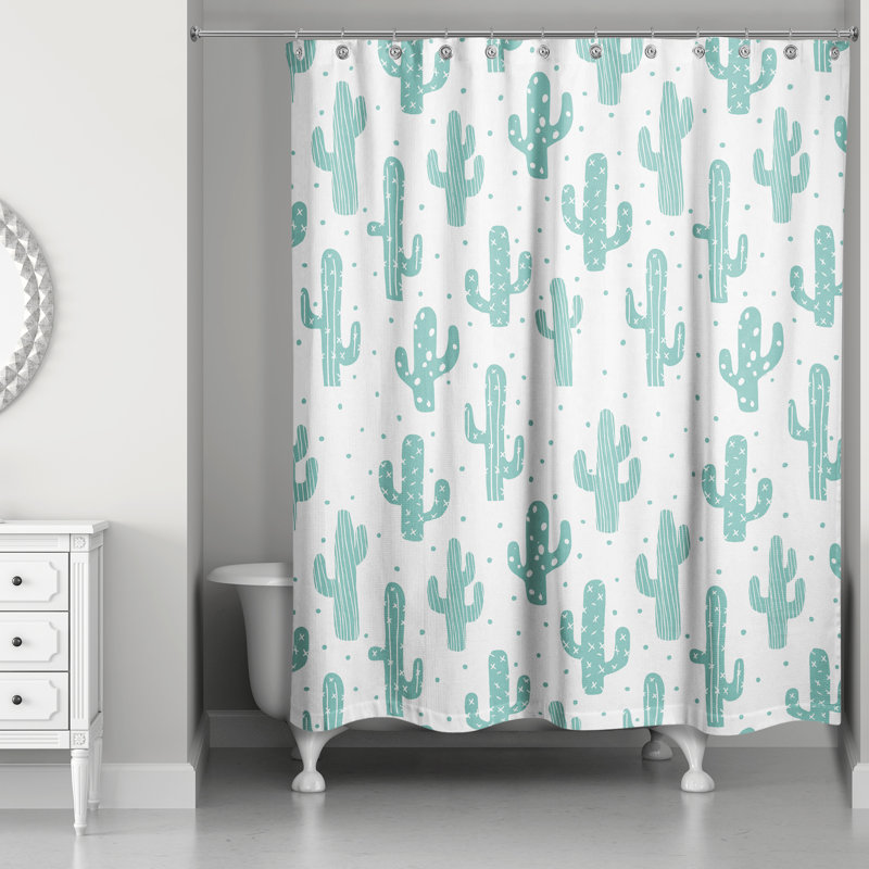 Rideau de douche Floral, Bleu sarcelle