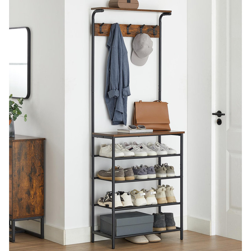 Hall Tree With Shoe Bench