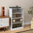 Modern audio and video media cabinet with adjustable shelves on 4 levels-913252650