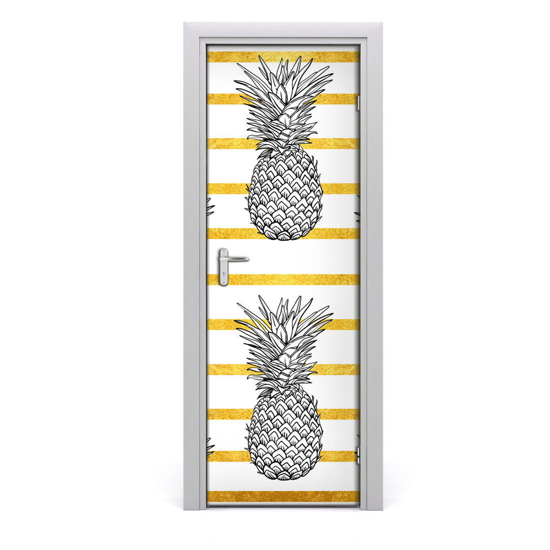 Ananas-Streifen Türaufkleber