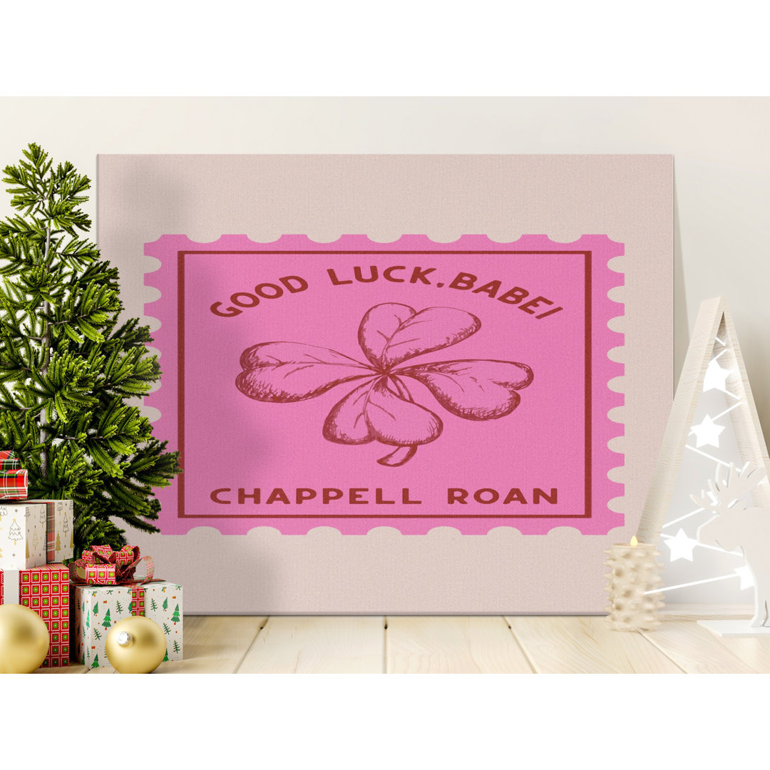 Chappell Roan Canvas Wall Art, Good Luck Babe Gallery Wrapped Print, Lucky Clover Decor, Ready to Hang, Archival Quality
