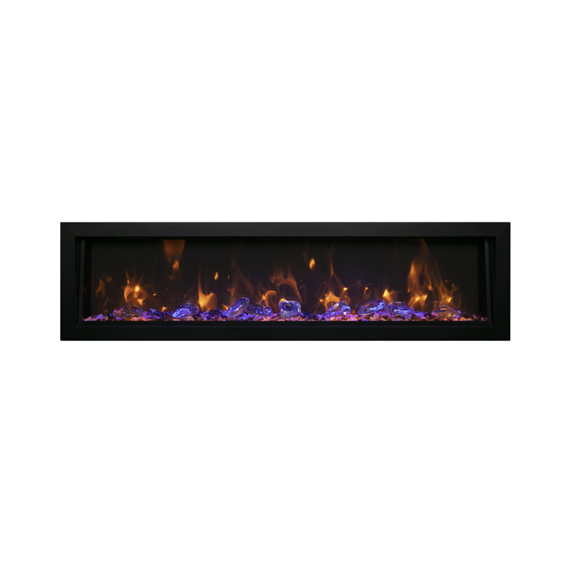 Amantii Panorama 50inch BI Deep Smart electric fireplace, outdoor, 3-speed motor, mobile app, 15.75" H x 49.25" W x 12" D