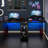 2-Person Reversible Computer Desk Long Office Desk With LED Lights-1927610916