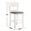 Chaises à hauteur de comptoir 2, rembourrées en tissu blanc gris, robustes pour les chaises rembourrées de salle à manger, et grises, occasions