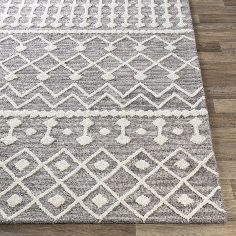 Huynh Wool Southwestern Indoor Rug, Rectangle 8'10" x 12'