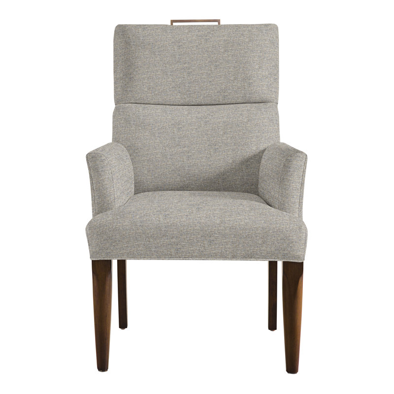 Thom Filicia Home Fabric Tight Back Arm Chair, Impala Storm, Dove Gray
