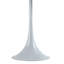 Lampe de table haute 25 po en métal avec finition blanche, abat-jour rond blanc