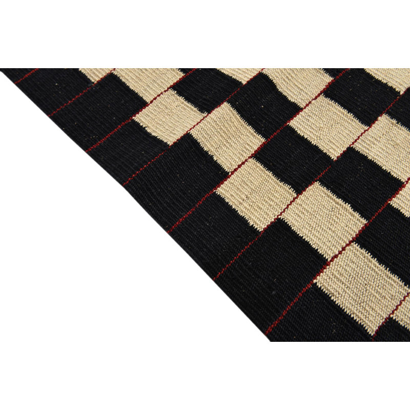 Tapis noir et blanc Orta