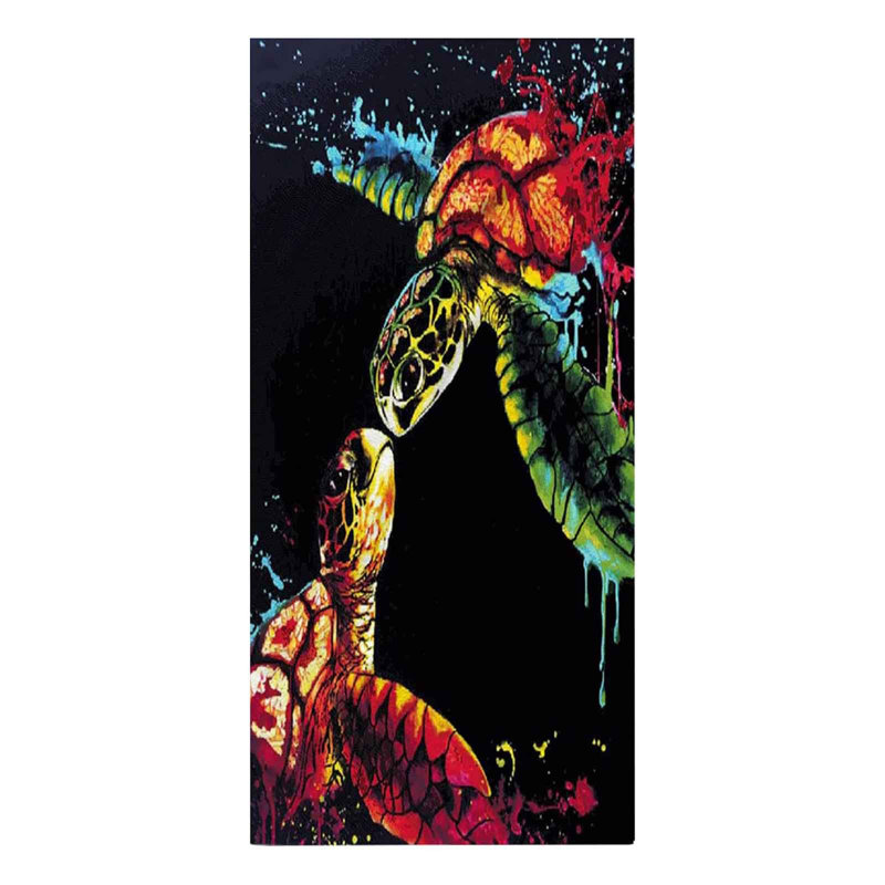 Serviette de plage animaux marins serviette de bain en microfibre double face, B