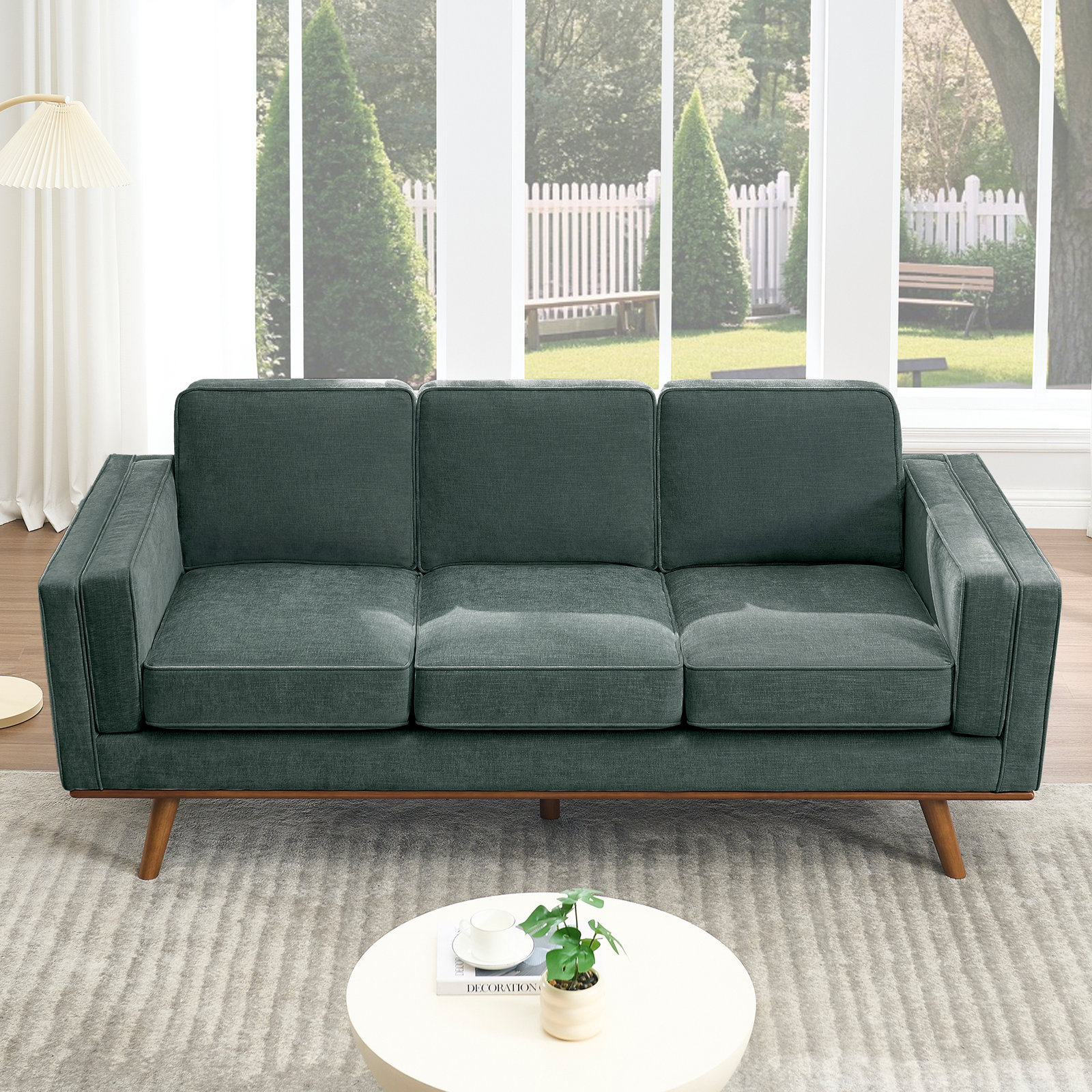 Estes 84" Sofa, Green