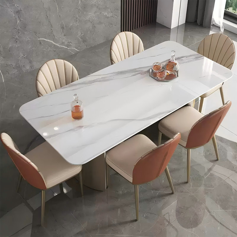 Table de salle à manger Sintered Stone, H 29,53 po x L 55,12 po x l 31,5 po