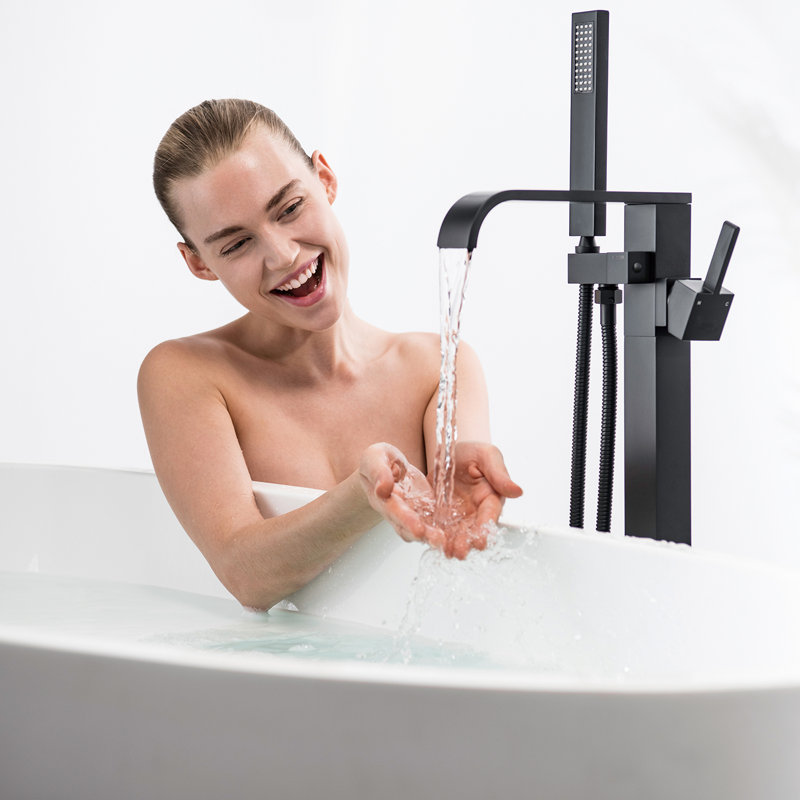 Floor Tub Spout with Diverter