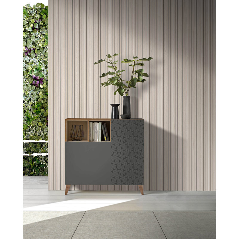 14 Pair Shoe Storage Cabinet, Walnut