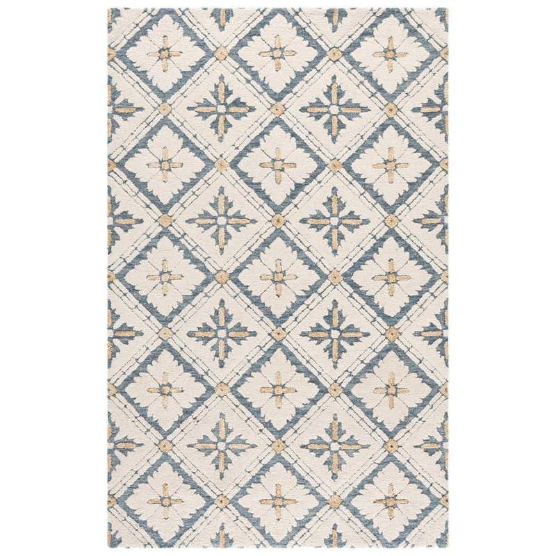 Metro 395 Hand Tufted 80% Wool; 20% Cotton Damask Rug, 5'-0" X 8'-0" Rectangle