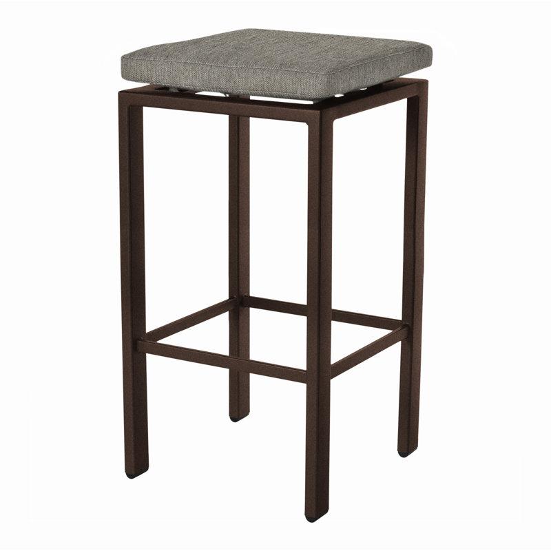 Aris Outdoor Bar Stool, Flagship Stone Sunbrella®, Copper Creek, 31.25"