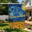 Drapeau décoratif Starry Sunflower Art, 35 po x 24 po (90 x 60 cm) avec œillets