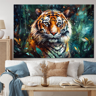 Tigre coloré dans la nature - animaux, impressions sur toile de tigre
