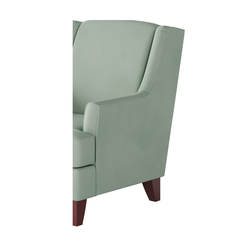 Fauteuil à oreilles l 32 po Venton, Polyester eucalyptus Bella