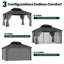 Pavillon de jardin d'extérieur à toit rigide 14 'x 12' avec toit et rideaux en acier galvanisé-132918370