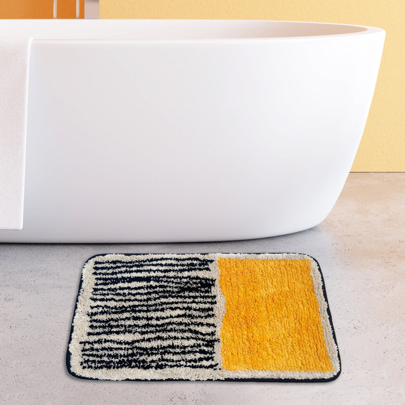 Tapis de bain doux et microfibre, tapis de bain antidérapant et lavable à la machine, Simple - L 24 po x l 16 po