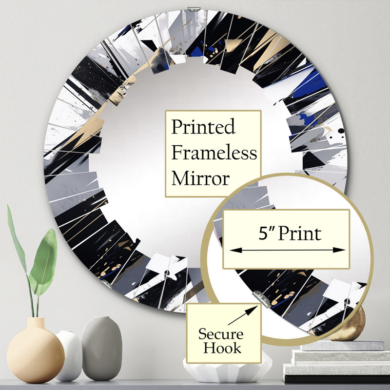Miroir mural rond Higa, 24 po x 24 po