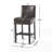 26-inch Brown Leather Counter stools