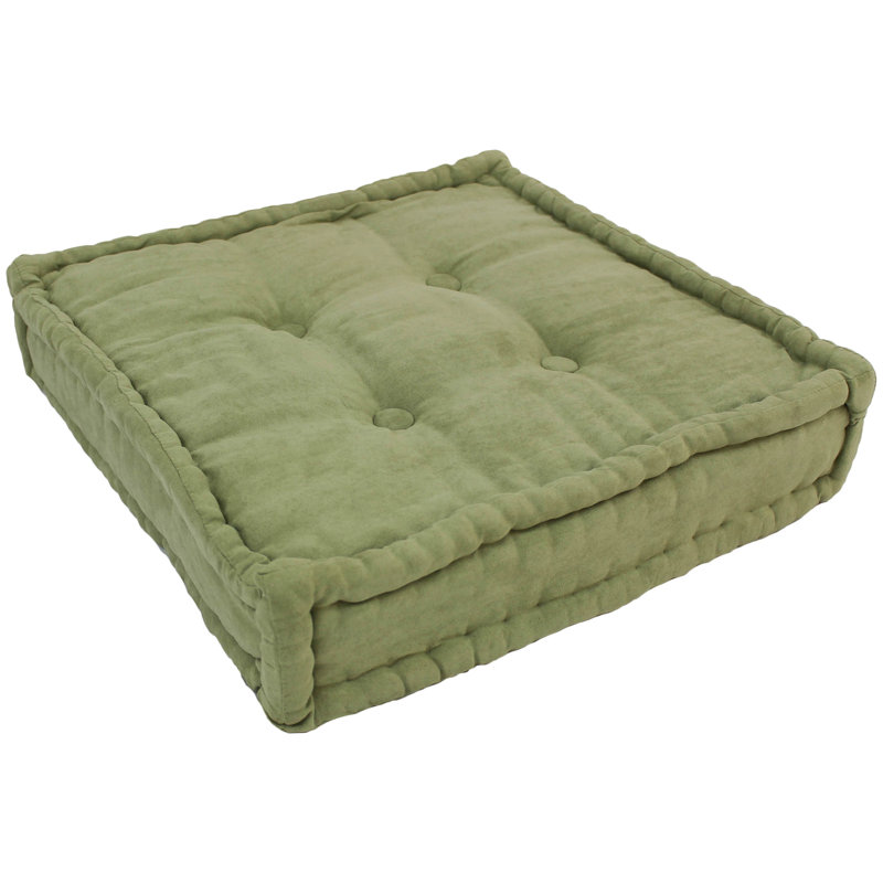 Buttons Microsuede Reversible Throw Pillow, Sage