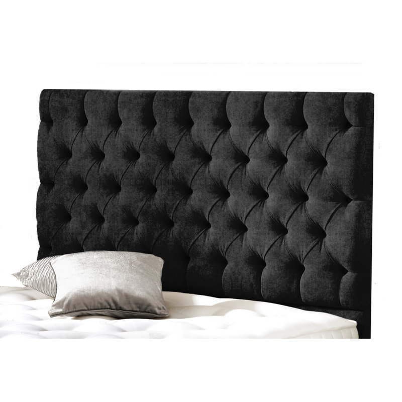 Ryan Upholstered Headboard, Small Single (2'6), Black