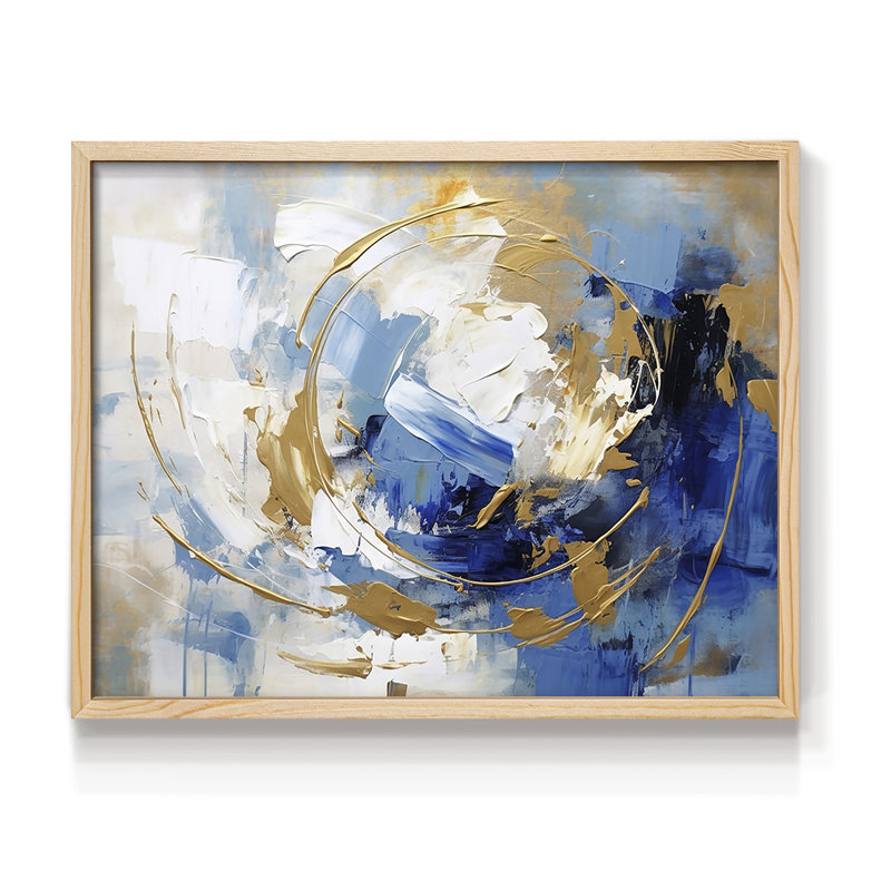 Abstrait, série Cxxxix, reproduction encadrée, Naturel, H 11 po x l 14 po