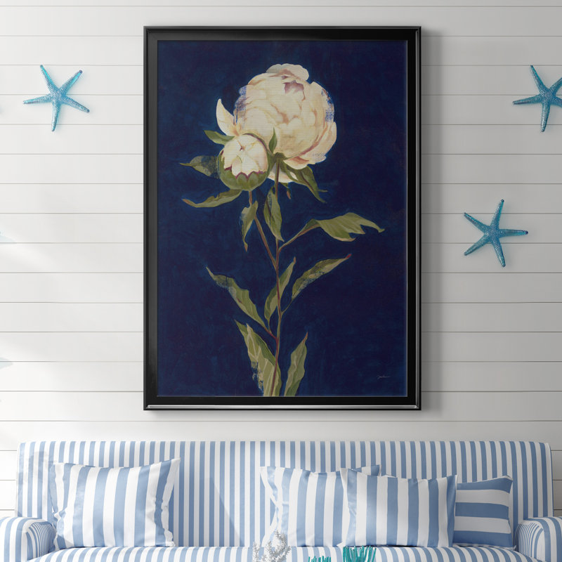 " Pretty As A Peony II ", 42.5" H x 30.5" W, Black