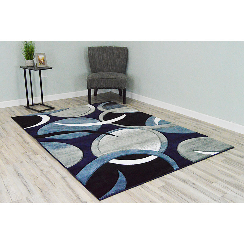 Mccampbell Abstract Indoor Rug, Rectangle 6'6'' x 9'2''