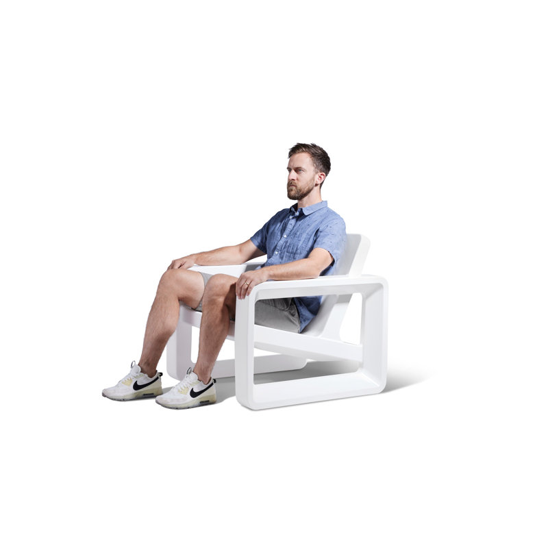 Deck Outdoor Lounge Chair, Highcloud White