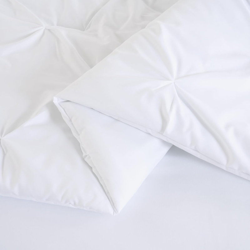 10-Piece Pintuck Bed in a Bag Comforter Set with Sheets and Decorative Pillows, King Comforter + 9 Additional Pieces, White