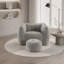 Pouf carré moelleux avec repose-pieds et mousse haute résilience pour jouer, lire et regarder la télévision-134768663