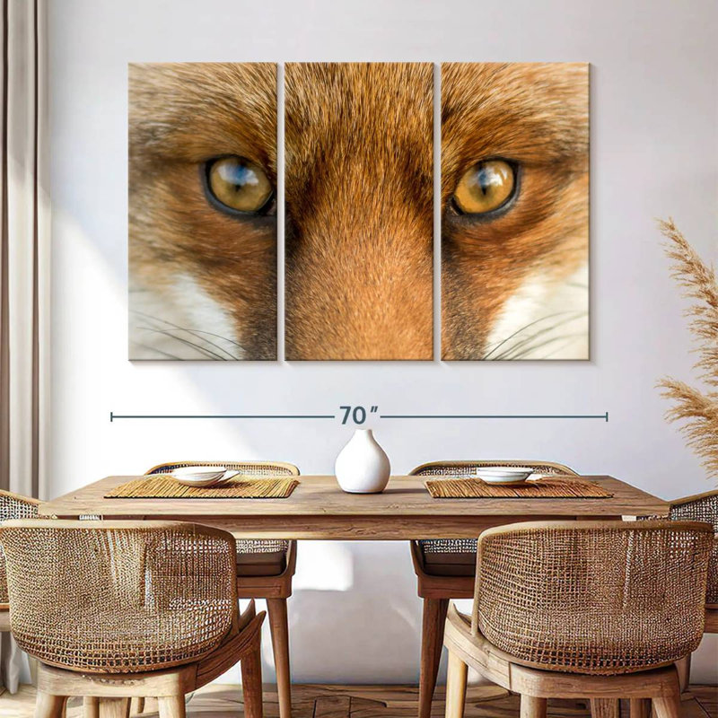Renard aux yeux ambré Brampt, H 42 po x l 65 po