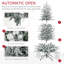 Arbre de Noël artificiel enneigé 6 pi avec branches enneigées, lumières claires jaunes et chaudes, ouverture automatique, ampoule supplémentaire-121053973