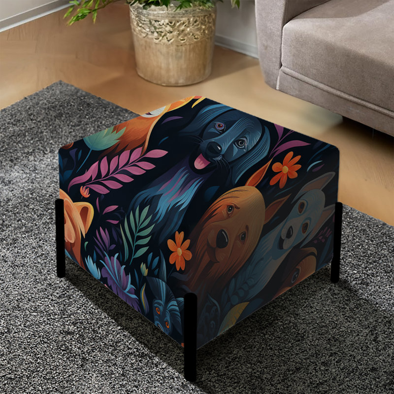 Philson - Animal Print Square Ottoman