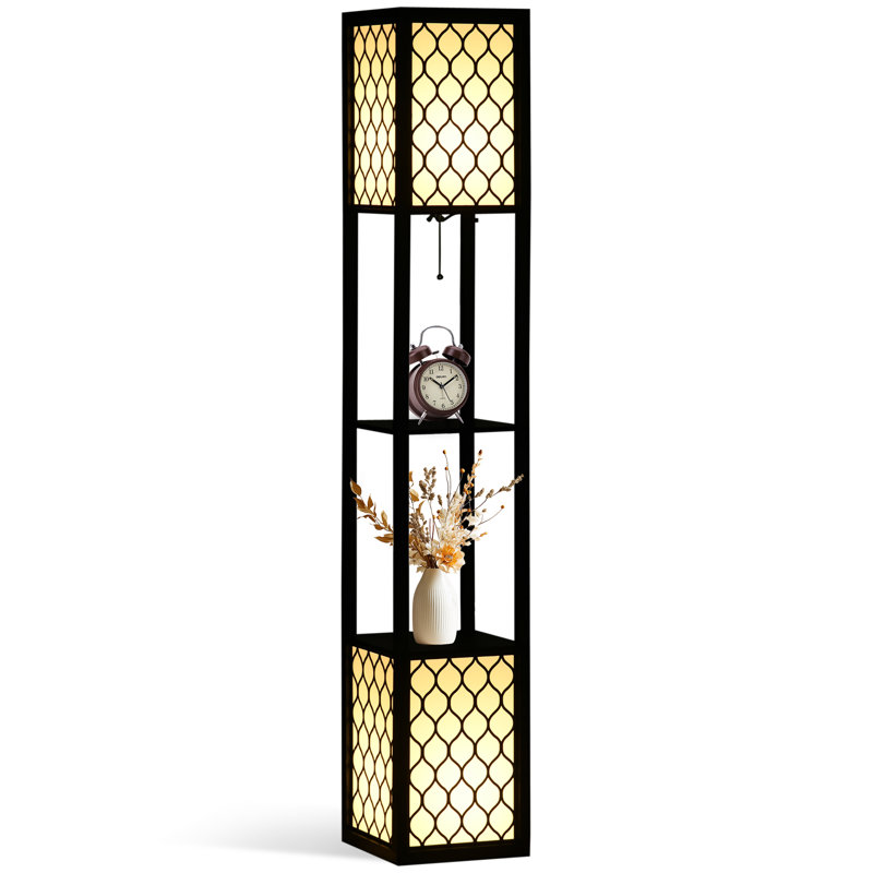 156Cm Column Floor Lamp, Black