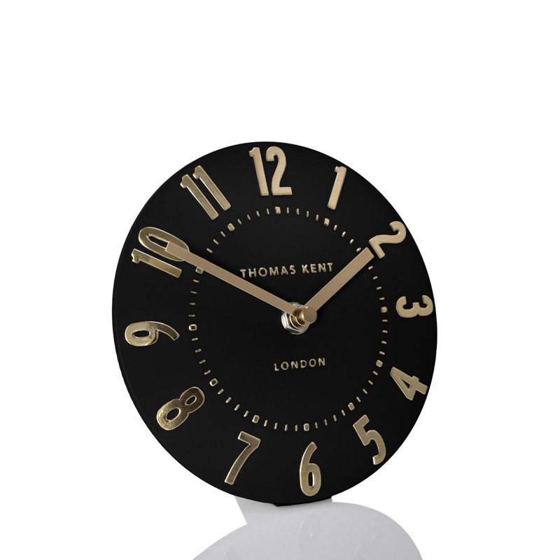 Wall Clock, 15cm H x 15cm W x 5cm D, Black